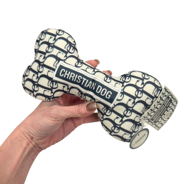 Designer Bone Plush Dog Toy in Christian Dog