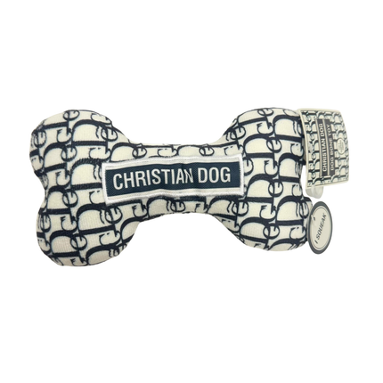 Designer Bone Plush Dog Toy in Christian Dog