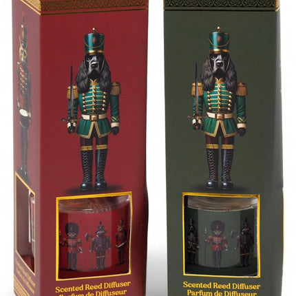 Christmas Reed Diffuser - Nutcracker Design with Dogs and Cats - Christmas Berries Scent