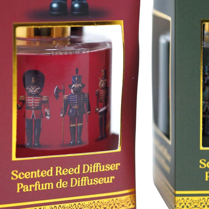 Christmas Reed Diffuser - Nutcracker Design with Dogs and Cats - Christmas Berries Scent