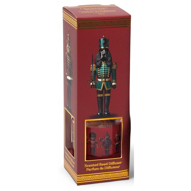 Christmas Reed Diffuser - Nutcracker Design with Dogs and Cats - Christmas Berries Scent