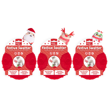 Festive Swatter Cat Toy With Catnip