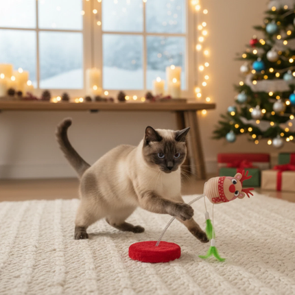 Festive Swatter Cat Toy With Catnip