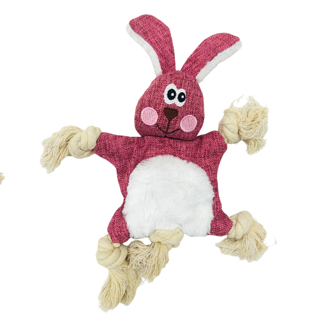 Raelynn Rabbit Flat Crinkle Dog Toy