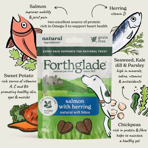 Forthglade Soft Bites Salmon With Herring 90g For Dogs