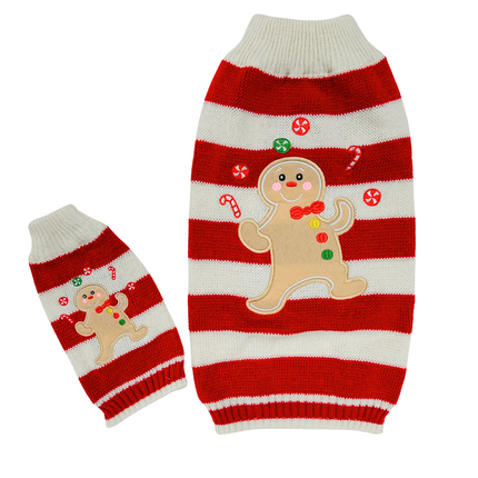 Gingerbread Man Stripy Jumper