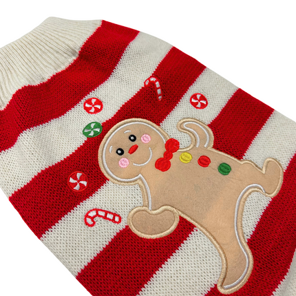 Gingerbread Man Stripy Jumper