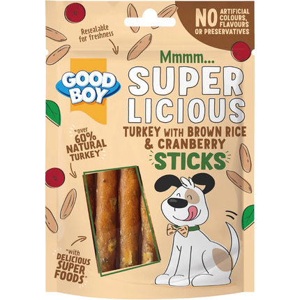Good Boy Superlicious Sticks Turkey With Brown Rice & Cranberry