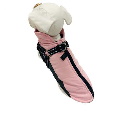 Fleece Lined Harness Coat - Pink