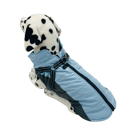 Fleece Lined Harness Coat - Blue