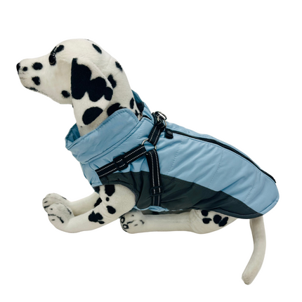 Fleece Lined Harness Coat - Blue