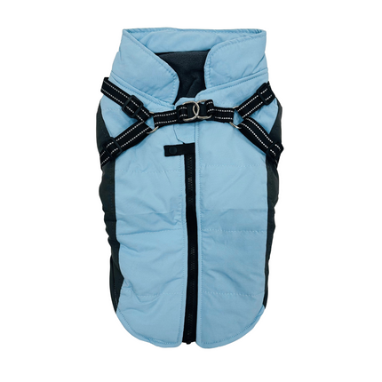Fleece Lined Harness Coat - Blue
