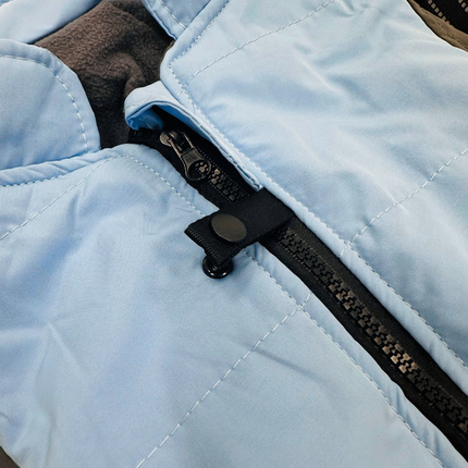 Fleece Lined Harness Coat - Blue