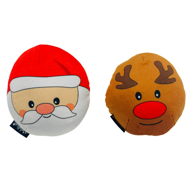 Christmas Animate Squeaky Santa and Reindeer Heads