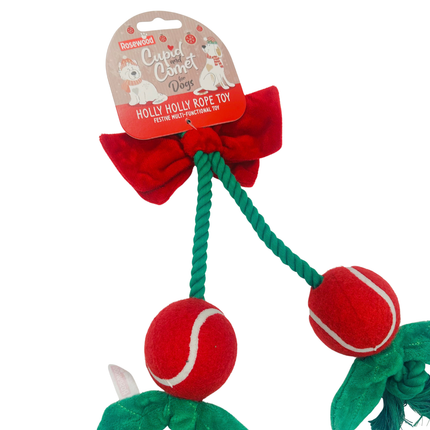 Rosewood Festive Christmas Holly Jolly Rope Toy