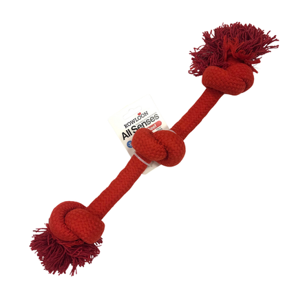 Kowloon Large Scented Rope Toys For Medium to Large Dogs in Red Beef, Yellow Chicken Or Blue Bacon Smell