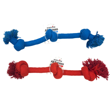 Kowloon Large Scented Rope Toys For Medium to Large Dogs in Red Beef, Yellow Chicken Or Blue Bacon Smell