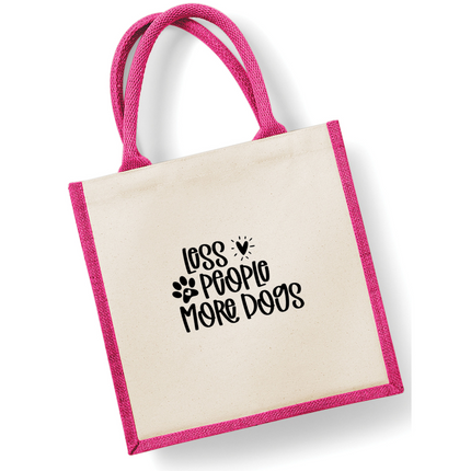 Less People, More Cats or Dogs Jute Bag