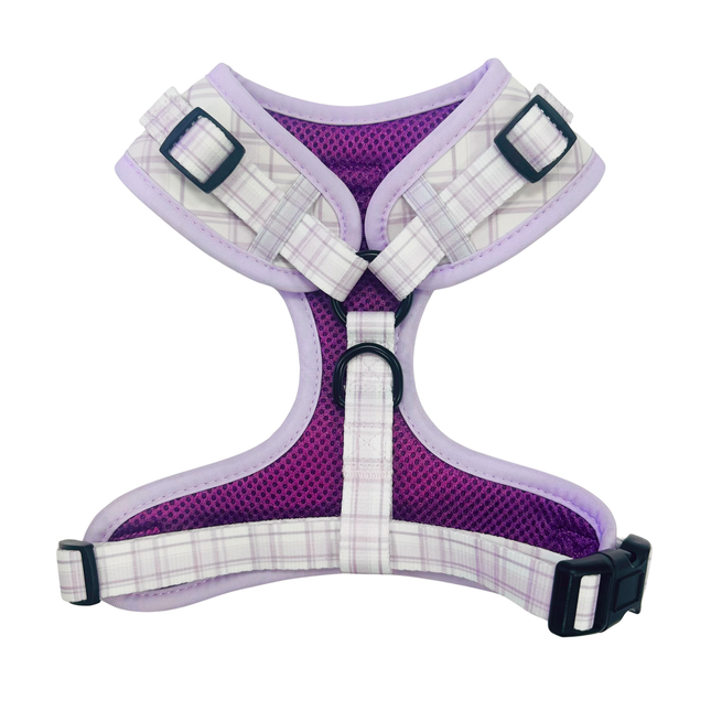 Lilac Plaid Fully Adjustable Harness