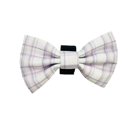 Lilac Plaid Bow Tie