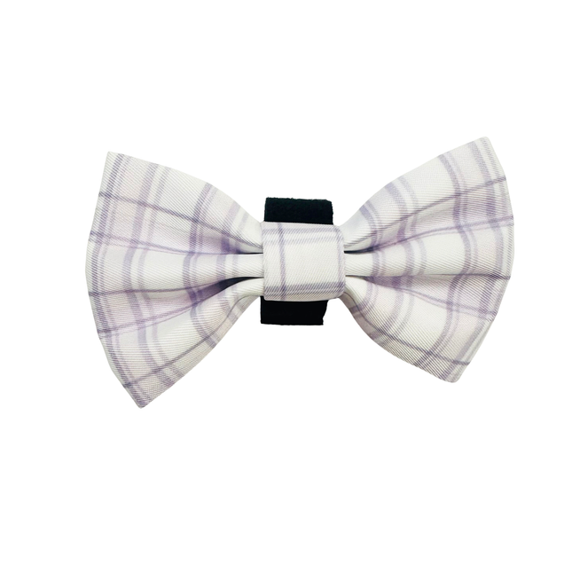 Lilac Plaid Bow Tie
