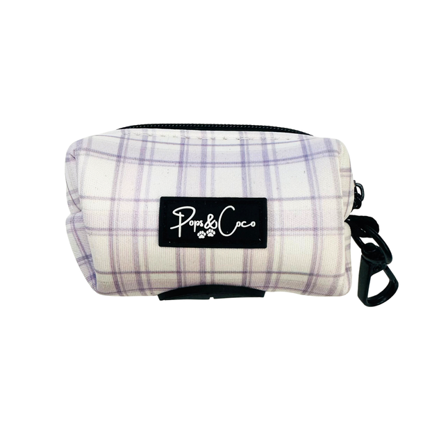 Lilac Plaid Poo Bag Dispenser