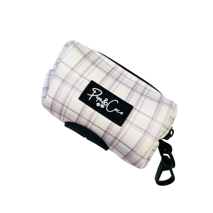 Lilac Plaid Poo Bag Dispenser