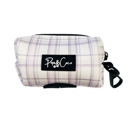 Lilac Plaid Poo Bag Dispenser