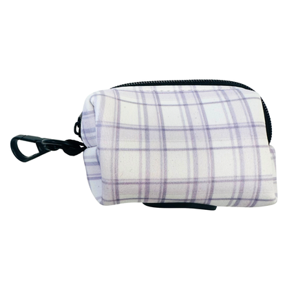 Lilac Plaid Poo Bag Dispenser