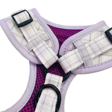 Lilac Plaid Fully Adjustable Harness