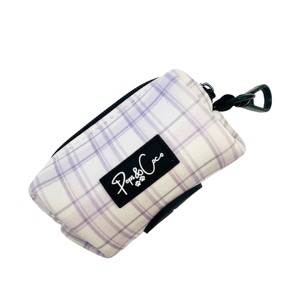 Lilac Plaid Poo Bag Dispenser