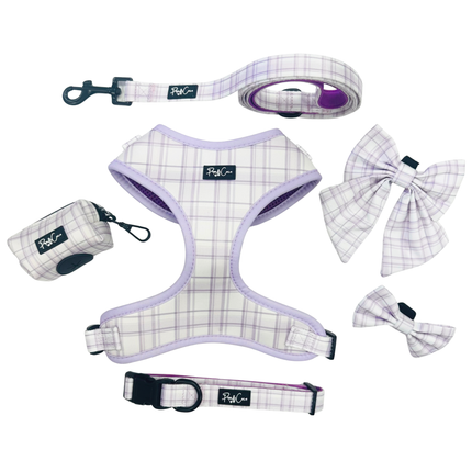Lilac Plaid Fully Adjustable Harness
