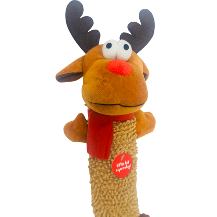 Festive Textured Noodle Plush Reindeer Toy
