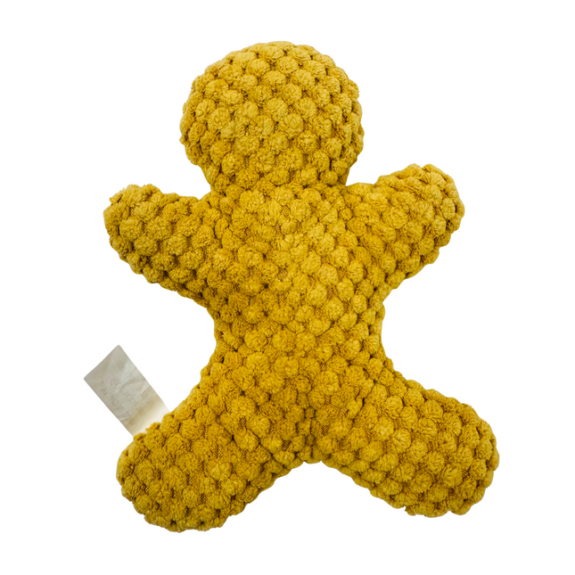 Mini Gingerbread Man Plush Dog Toy