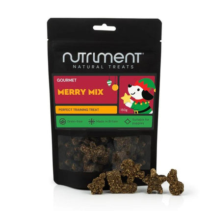 Nutriment Christmas Natural Dog Treats - Duck & Orange or Merry Mix - 150g