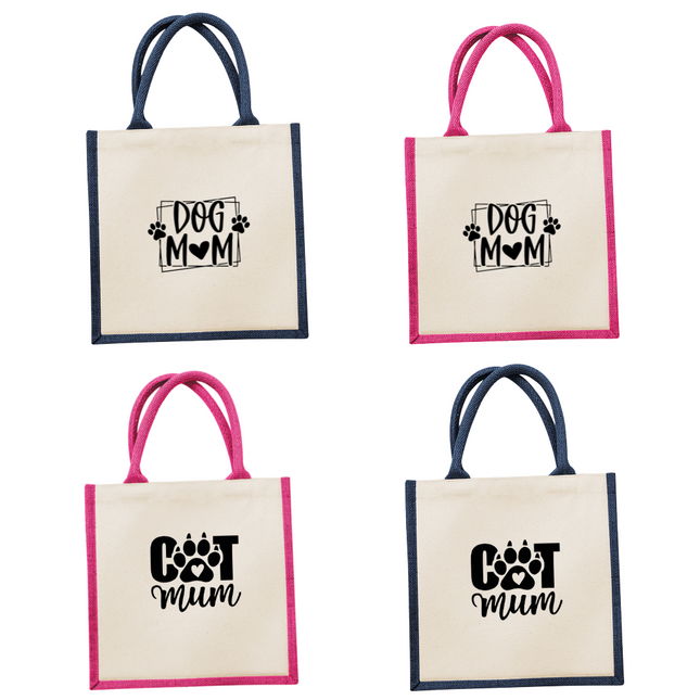 Dog Mum or Cat Mum Jute Bag