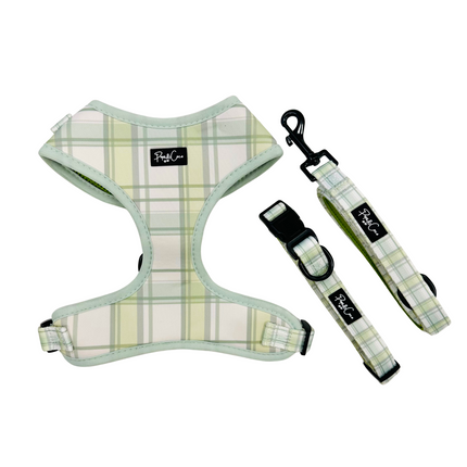 Pistachio Plaid Fully Adjustable Harness