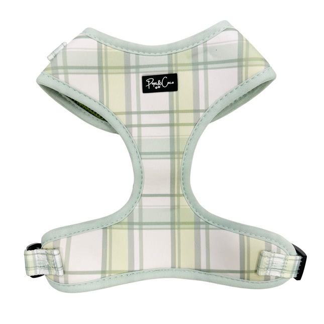 Pistachio Plaid Fully Adjustable Harness