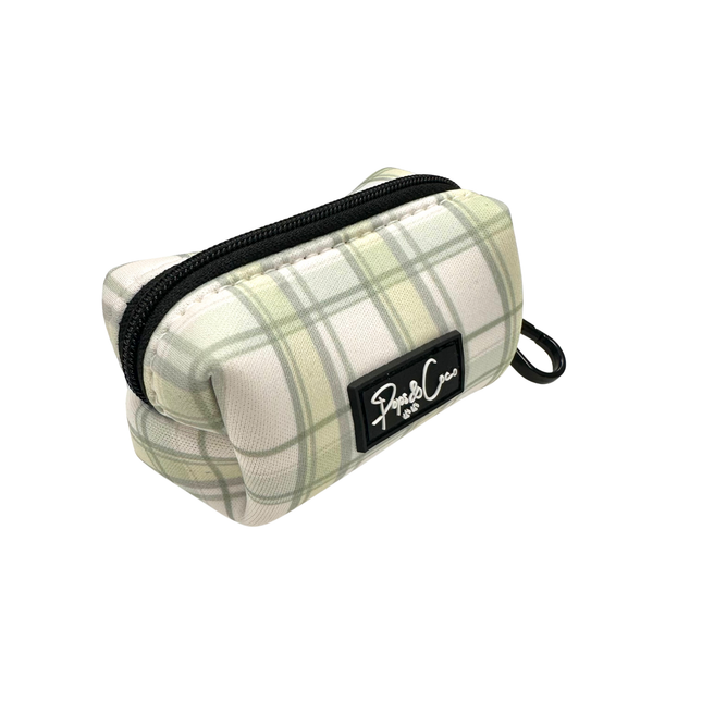 Pistachio Plaid Poo Bag Dispenser
