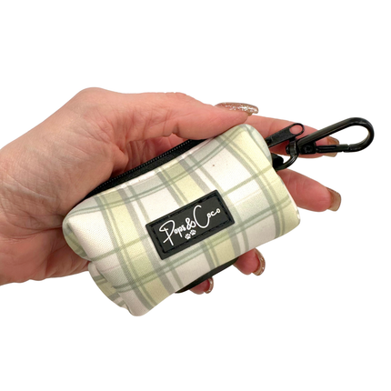 Pistachio Plaid Poo Bag Dispenser