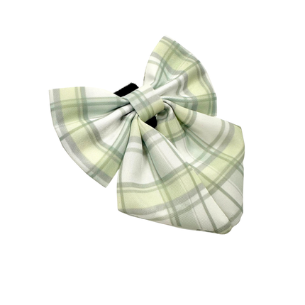 Pistachio Plaid Sailor Bow Tie
