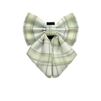 Pistachio Plaid Sailor Bow Tie