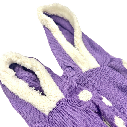Polka Dot Knitted Jumper in Purple