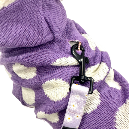 Polka Dot Knitted Jumper in Purple