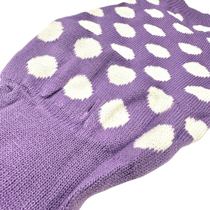 Polka Dot Knitted Jumper in Purple