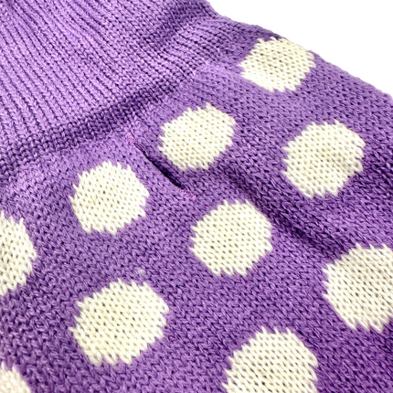 Polka Dot Knitted Jumper in Purple