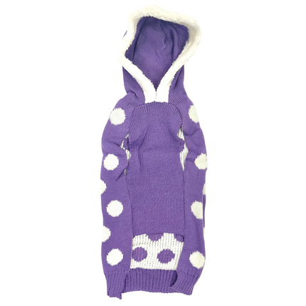 Polka Dot Knitted Jumper in Purple
