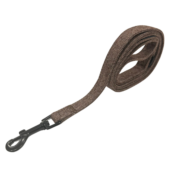 Luxury Tweed Lead in Cocoa Brown