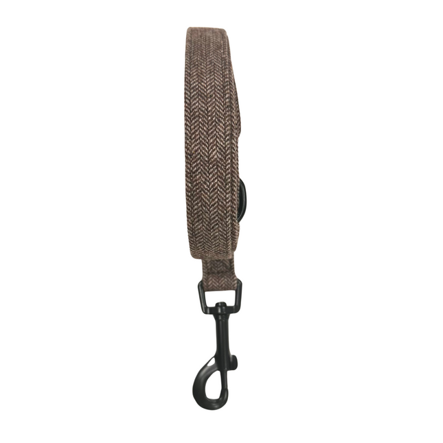 Luxury Tweed Lead in Cocoa Brown