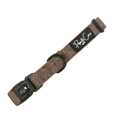 Luxury Tweed Collar in Cocoa Brown
